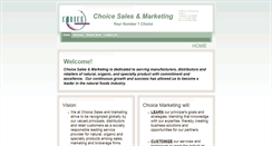 Desktop Screenshot of choicesalesmarketing.com