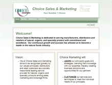Tablet Screenshot of choicesalesmarketing.com